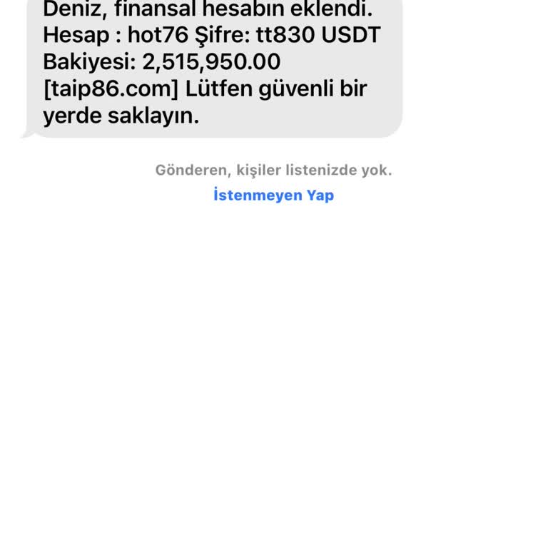 Meta Taip86.com Gelen Mesaj