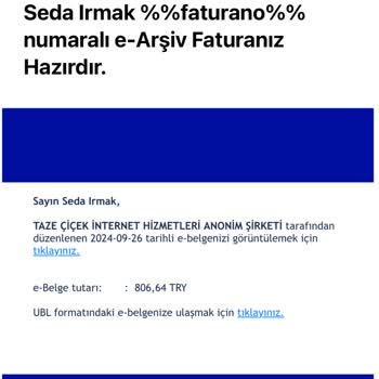 " Taze Çiçek" Çiçek Satış Sitesi Mağduriyeti, Solmuş Orkide Teslimi