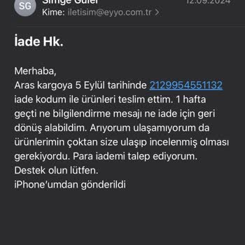 Eyyo İade Ettiğim Ürünün Parasını Vermiyor