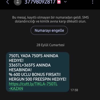 Mariobet Bahis Sitesinden Gelen Mesajlar