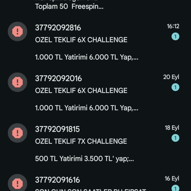 Vodafone'da Sürekli Gelen İllegal Bahis Mesajları