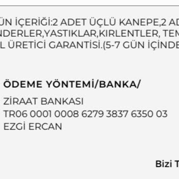 Instagram Üzerinden N.C.H Mobilya ve Dekorasyon Yapılan Mobilya Siparişi Mağduriyeti