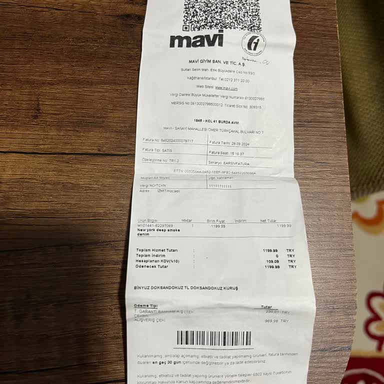 Mavi Jeans Ürün Değişimi