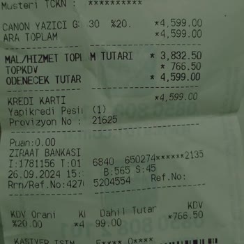 Canon A101 Den Aldığım Ürün Eksik Geldi