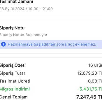Migros Sanal Market Sipariş İptali Ve Mağduriyet