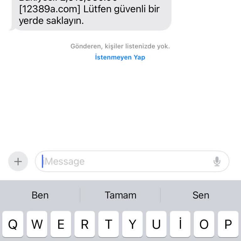 12389a.com Finansal Hesabın Eklendi Mesajı İle Alakam Bilgim Yoktur