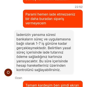 Burger King Sipariş İptali Ve İade Sorunu Yaşadım