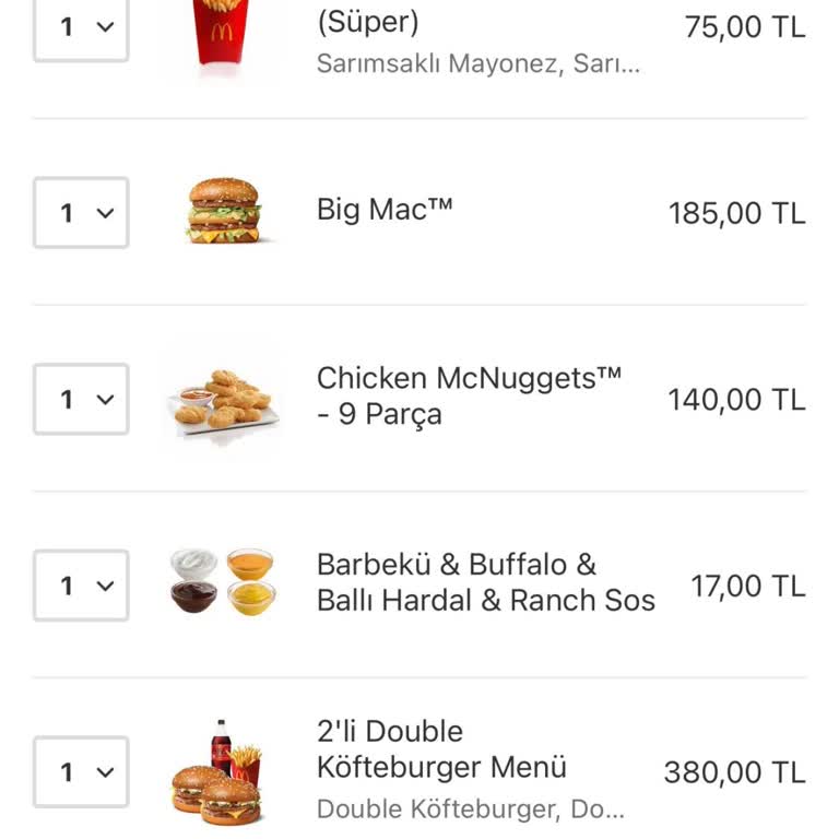 McDonald's Hep Eksik Ürün Göndermesi
