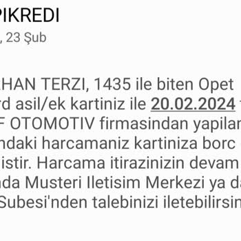 Yapı Kredi Bankası Yasadışı Kredi Kartından Çekilen Paranın İadesi