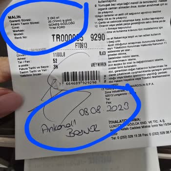 Boyner Ankamall Garantili Ürünüm Tomford Gözlük Kılıfı Talep Ediyorum!