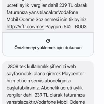 Vodafone İzinsiz Üyelik Ve Fatura Sorunu