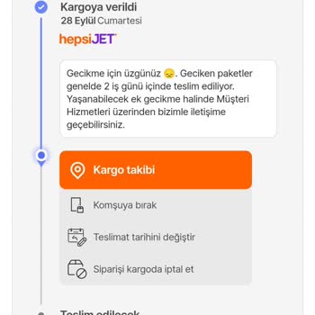 Hepsiburada Hepsijet Ertesi Gün Teslim Kargom Gelmedi.