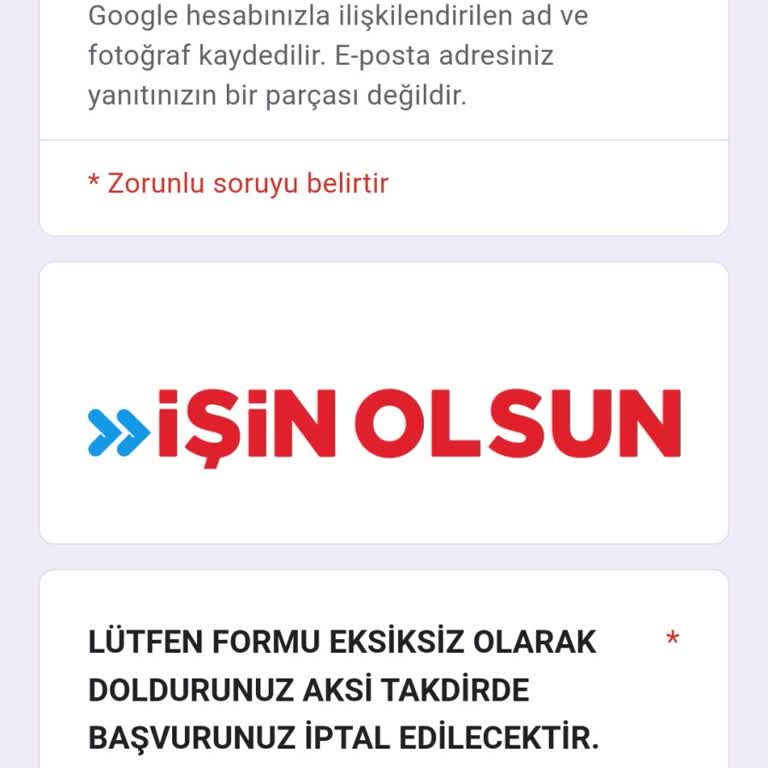 İşin Olsun İş Başvurusu Form Doldurma