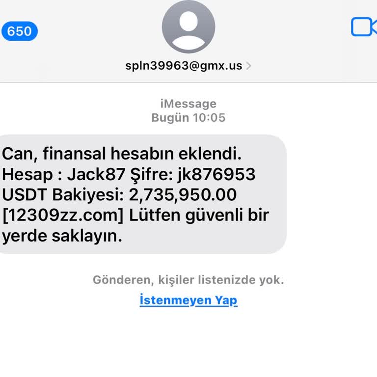 Meta Bilgim Olmadan Gelen Şifre Bilgisi