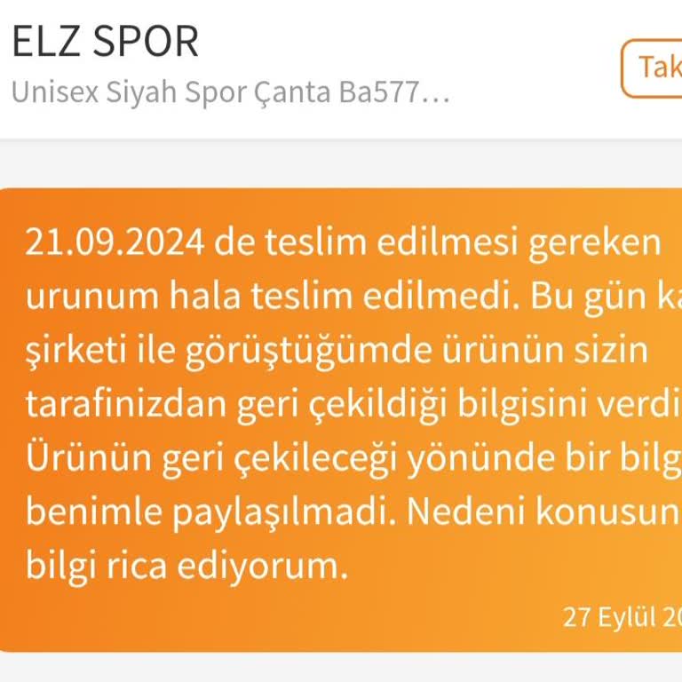 Trendyol Elz Spor Şikayet