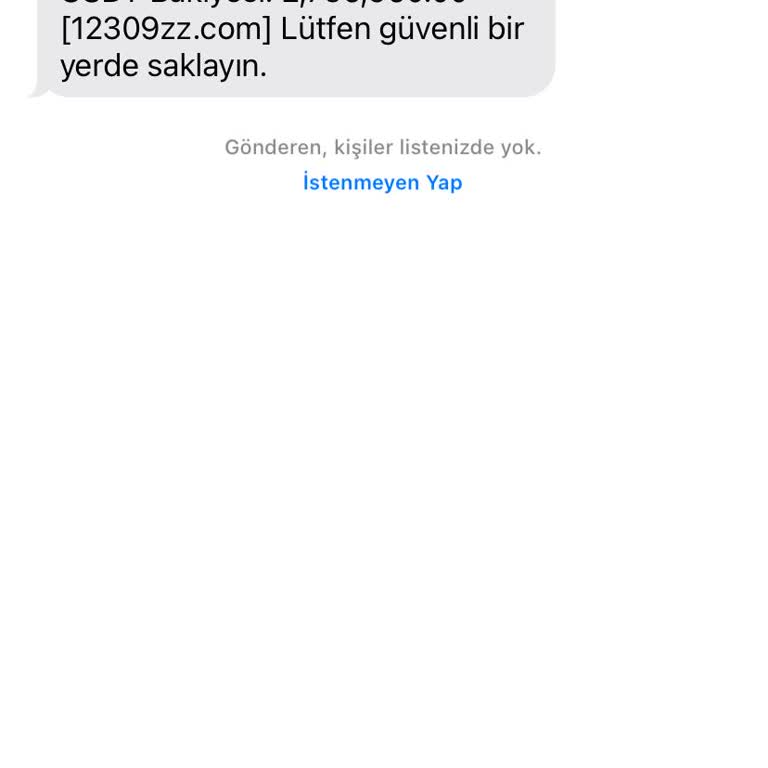 Yanlış Gönderilen Mesaj ve Hesap Bilgileri Hakkında Şikayet