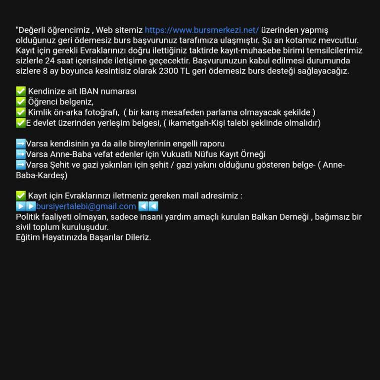 Anka Eğitim Vakfı (Burs) Anka Eğitim Bursu