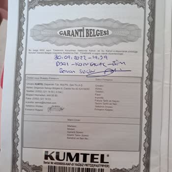 Kumtel Airfrey Bir Sene İçinde Bozuldu.