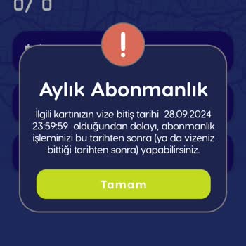 BURULAŞ Abonman Kartımın Yenileme Zamanı Gelmesine Rağmen Yenileyemiyorum