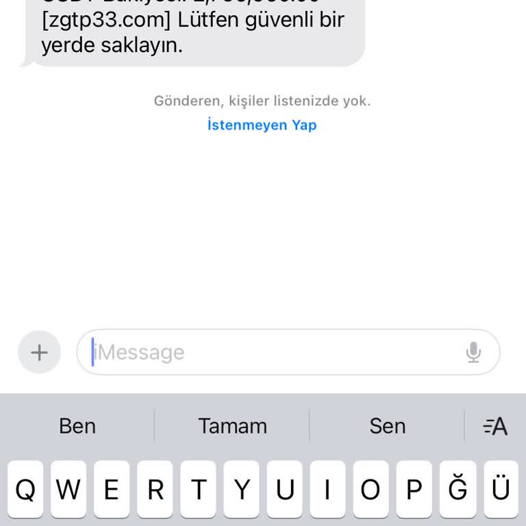 Meta Tarafıma Gelen Mesaj