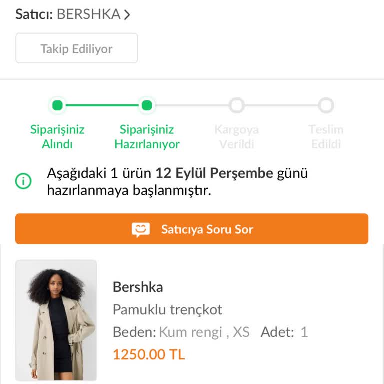 Bershka Ürünümü Kargoya Vermedi