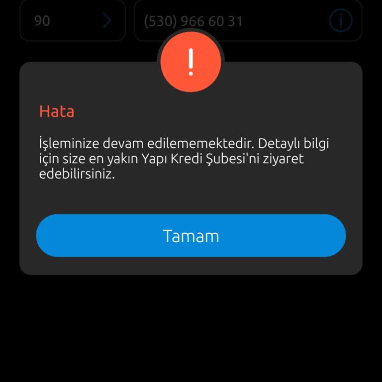 Yapı Kredi Bankası Acil Şifre Talebim Karşılanmıyor