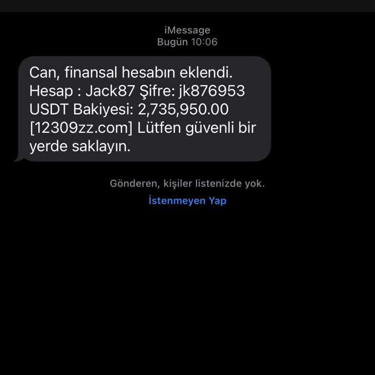 Meta Üzerinden Gelen Mesaj