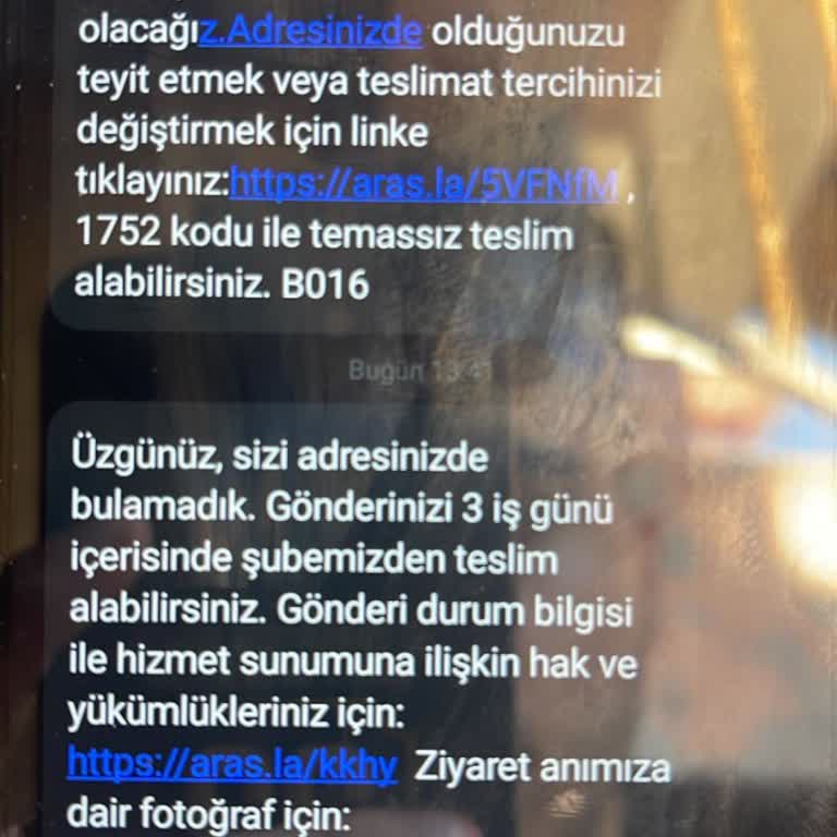 Aras Kargo Tarsus Şelale Şubesi Dağıtım Sorunu