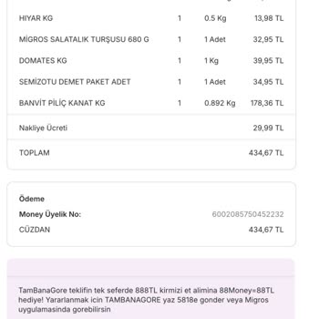 Migros Sanal Market Küflü Ürün