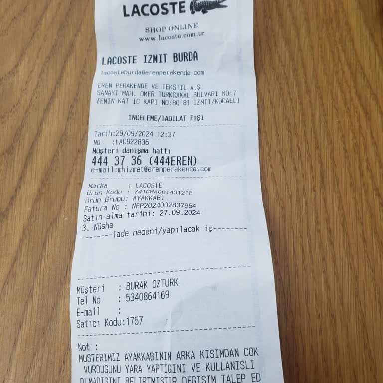 Lacoste Mağazasından Aldığım Ayakkabı Ayağımı Yaraladı