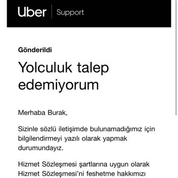 Uber Uygulamasında Haksız Kısıtlama Sorunu