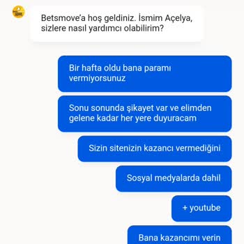 Betsmove Hakkım Olan Kazancımı Risk Birimi Bahanesiyle Vermemekte