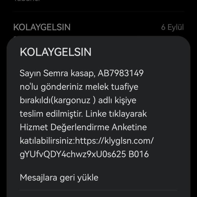 Kolay Gelsin Kargosu Siparişleri Doğru Şekilde Teslim Etmiyor
