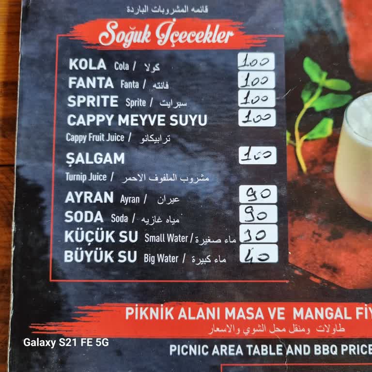 Saklıgöl Cafe&Restaurant Yüksek Fiyatlar Ve Kötü Hizmet Deneyimi