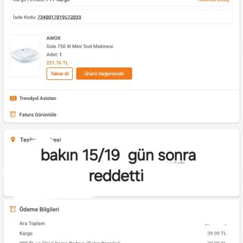 Ova Mağazaları Bozuk Ürün Yolladılar