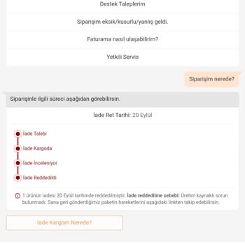 Bozuk Ürün Göndermek