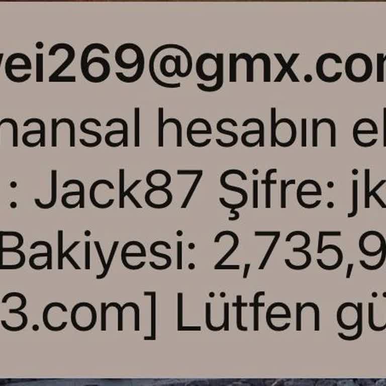 gmx.com Beklenmedik Finansal Hesap Bilgisi Mesajı