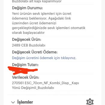 Arçelik Buzdolabı Kapak Sorunu ve Yanlış Ürün Önerisi