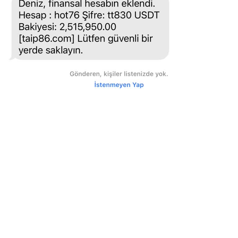 Meta Benimle İlgili Olmayan Mesaj