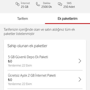 Vodafone Ek Paket İptal Sorunu ve Yüksek Fatura Şikayeti