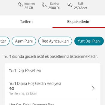 Vodafone Ek Paket İptal Sorunu ve Yüksek Fatura Şikayeti