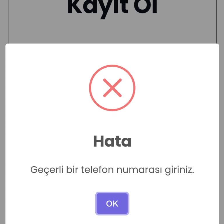 Linkperisi'ne Kayıt Olurken Numara Doğru Olduğu Halde Hata Veriyor.