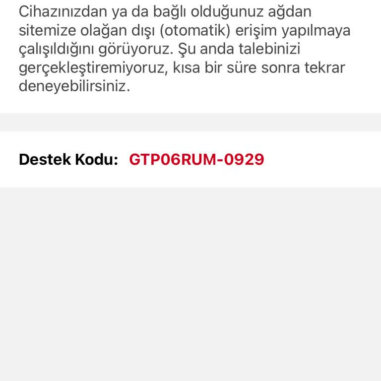 Sahibinden Olağan Dışı Erişim