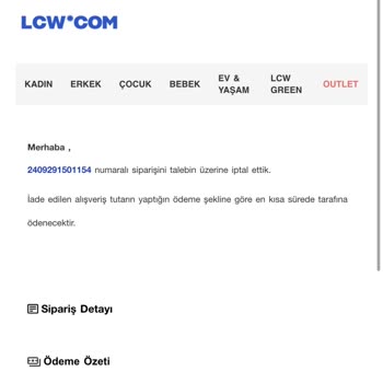 Waikiki İptal Edilen Siparişteki Kuponumu Vermiyor