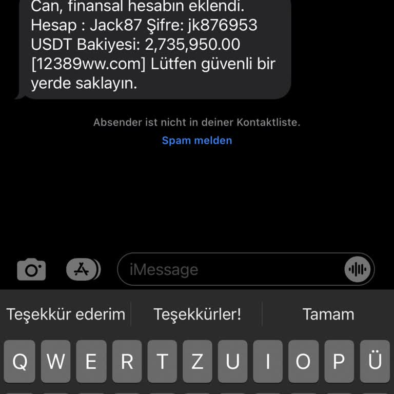 12389ww.com'dan Gelen Şüpheli SMS