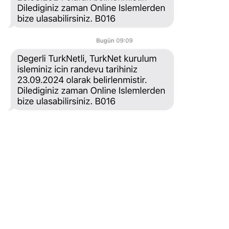 TurkNet Kurulum İçin Gelmemeleri