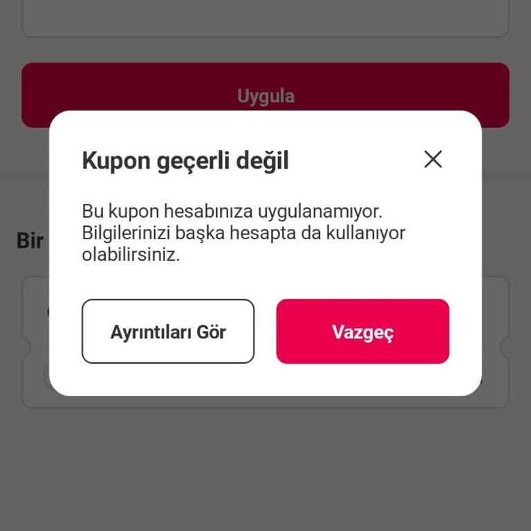 Yemeksepeti Lezzet Kuponumu Yeni Telefonumda Kullanıyorum