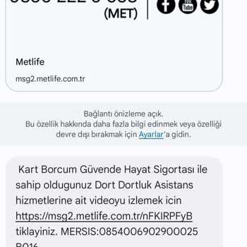 Metlife Emeklilik ve Hayat Onaysız Sigorta Poliçesi