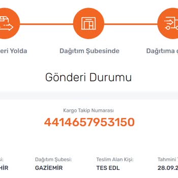 Aras Kargo Gaziemir Şubesi Ürünümüzü Kime Teslim Etti