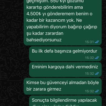 Saldos Paketleme Kapora İadesi İstiyorum